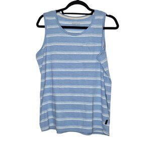 Patagonia Womens Striped Organic Cotton & Recycled Polyester Tank Top Blue/White